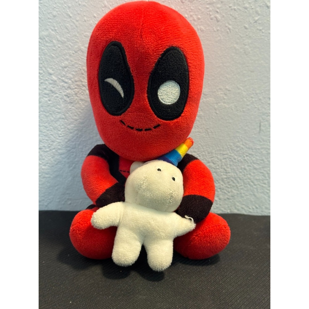 Kidrobot Marvel Deadpool Holding Unicorn Phunny Winking Soft Stuffed Plush Toy 7